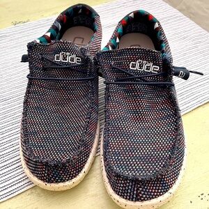 Men’s hey dude black with multicolor-size 11.